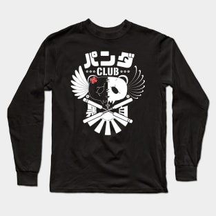 Panda Club Logo Design (White) Long Sleeve T-Shirt